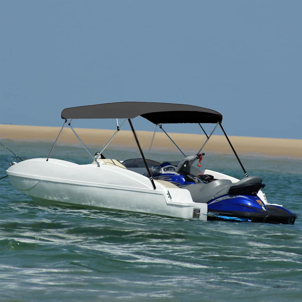 vidaXL 4 Bow Bimini Top Anthracite 243x(230-244)x137 cm 1