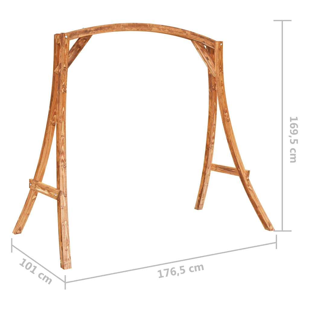 313934 vidaXL Swing Frame Solid Bent Wood with Teak Finish 5