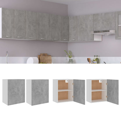 Microwave Cabinet "Lyon" 60x57x207 cm Concrete Grey 2x hanging cabinet (1 door) 50 cm wide 60 cm high