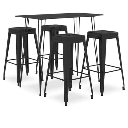 5 Piece Bar Black 4