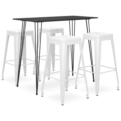 5 Piece Bar Black and white 4