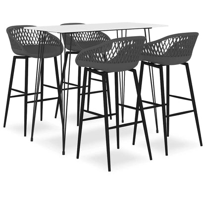 5 Piece Bar White and grey