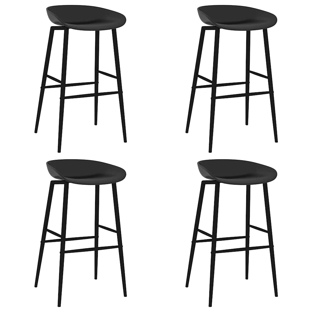 vidaXL 5 Piece Bar Set White and Black 5