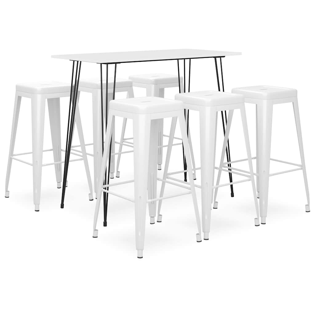 5 Piece Bar White 6