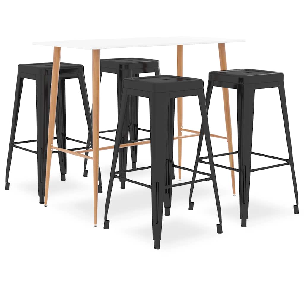 5 Piece Bar White and black 4