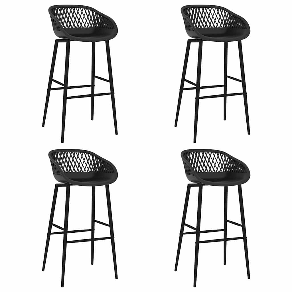 vidaXL 5 Piece Bar Set White and Black 5