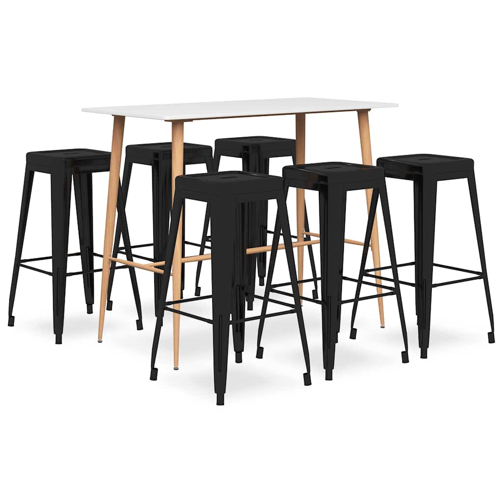 5 Piece Bar White and black 6
