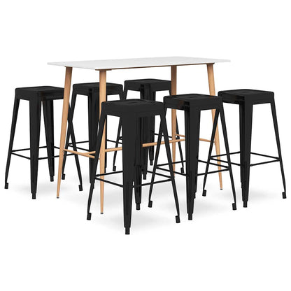 5 Piece Bar White and black 6