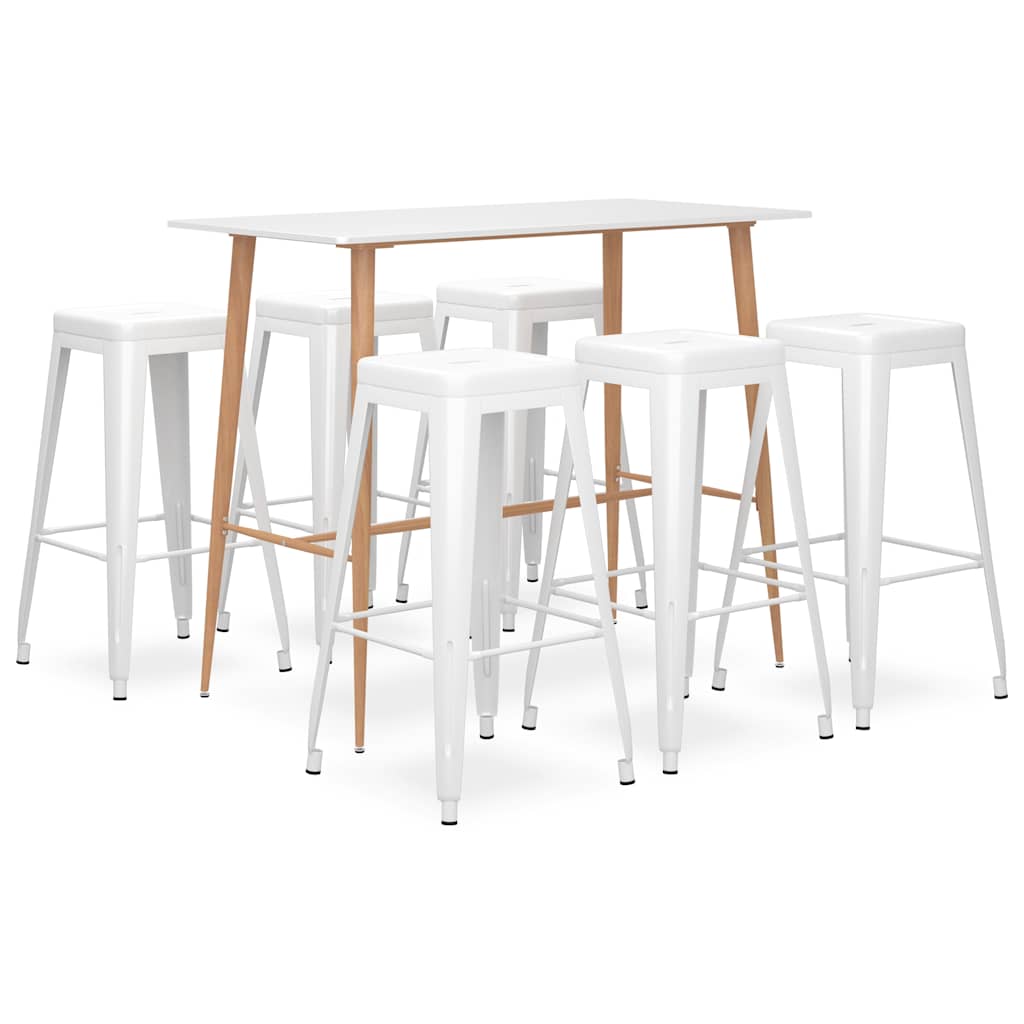 5 Piece Bar White 6