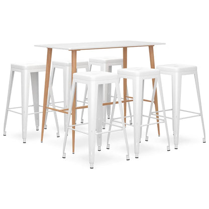 5 Piece Bar White 6