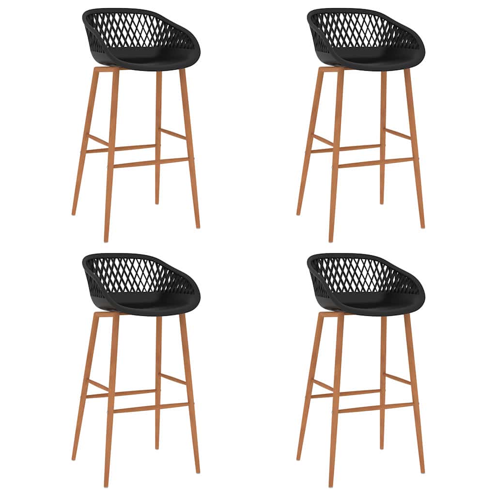 vidaXL 5 Piece Bar Set Black 5