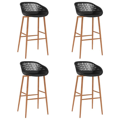 vidaXL 5 Piece Bar Set Black 5