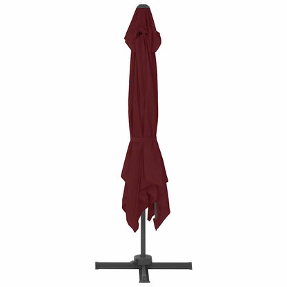 vidaXL Cantilever Garden Parasol with Pole Bordeaux Red 400x300 cm 6
