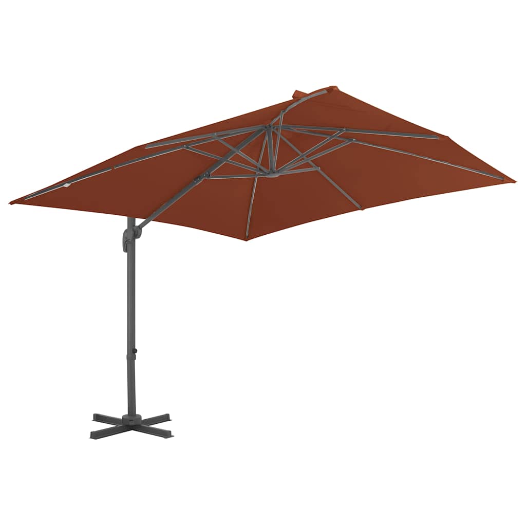 Cantilever Garden Parasol with Aluminium Pole Terracotta 400 x 300 cm