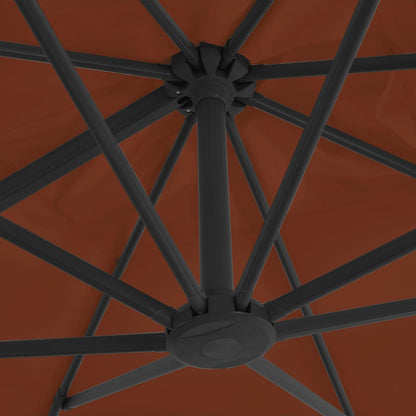 Cantilever Garden Parasol with Aluminium Pole Terracotta 400 x 300 cm
