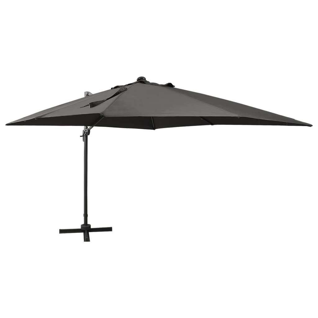 vidaXL Cantilever Garden Parasol with Pole and LED Anthracite 300 cm 1