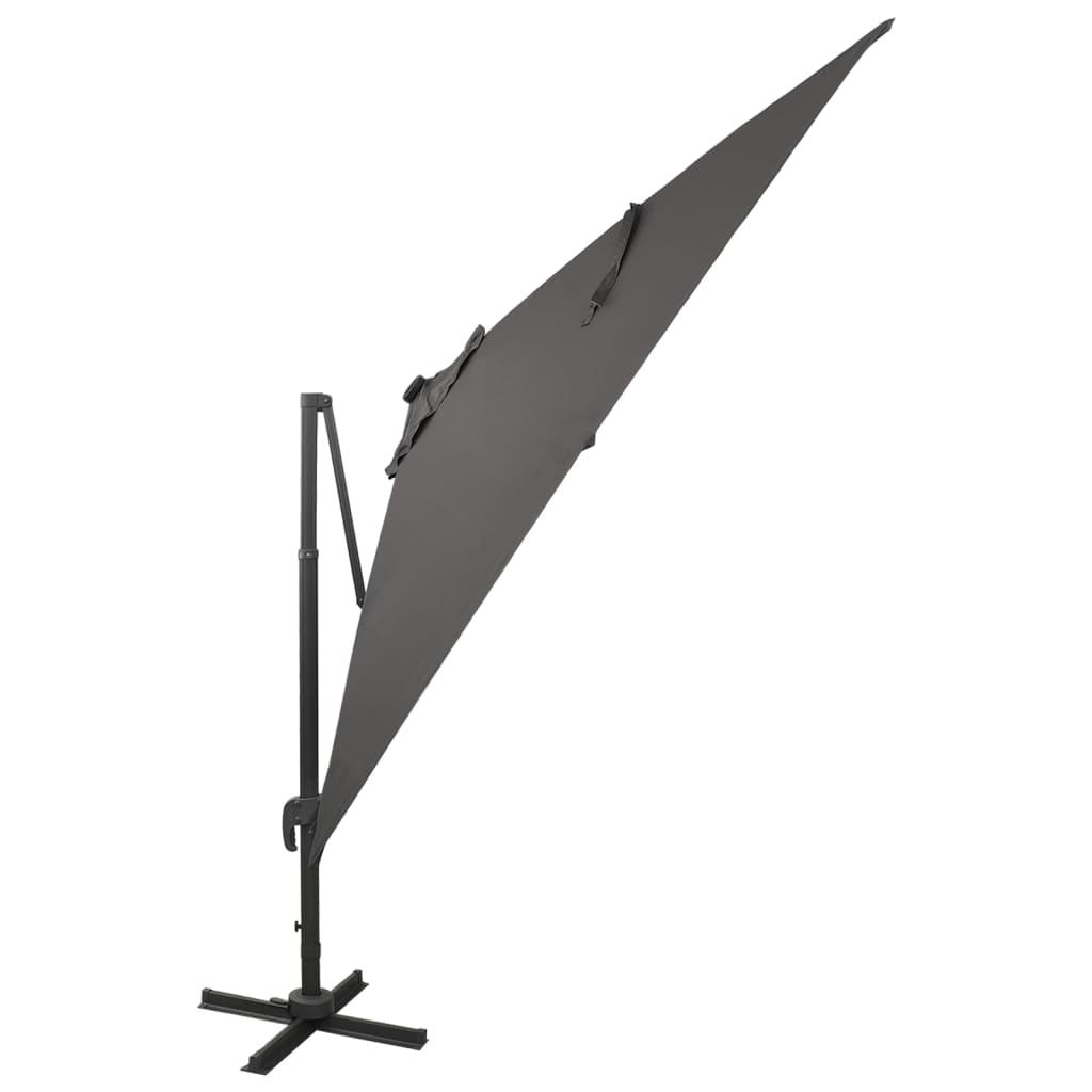 vidaXL Cantilever Garden Parasol with Pole and LED Anthracite 300 cm 2