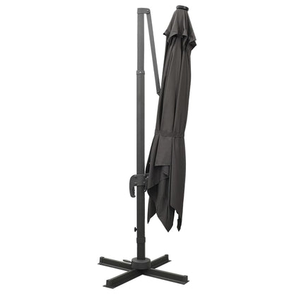 vidaXL Cantilever Garden Parasol with Pole and LED Anthracite 300 cm 3