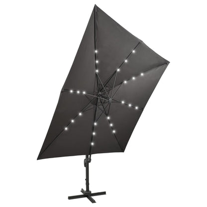 vidaXL Cantilever Garden Parasol with Pole and LED Anthracite 300 cm 5