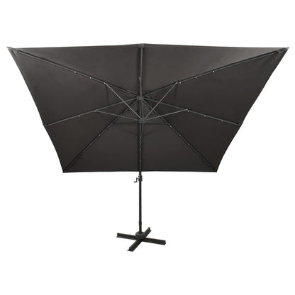 vidaXL Cantilever Garden Parasol with Pole and LED Anthracite 300 cm 6