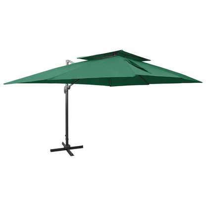 vidaXL Cantilever Garden Parasol with Double Top