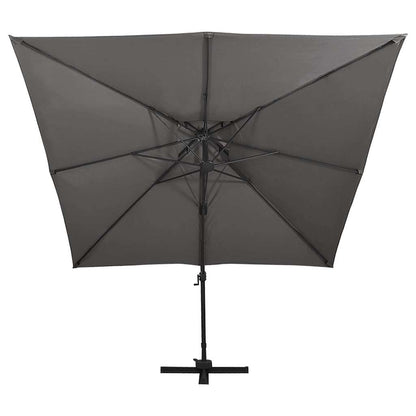 312372 vidaXL Cantilever Garden Parasol with Double Top 300x300 cm Anthracite 2