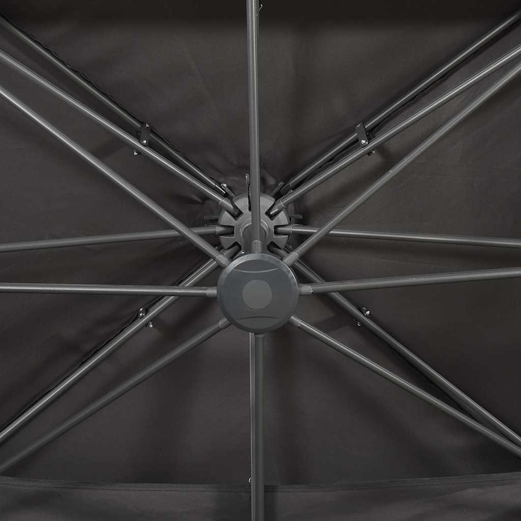 312373 vidaXL Cantilever Garden Parasol with Double Top Anthracite 400x300 cm 5