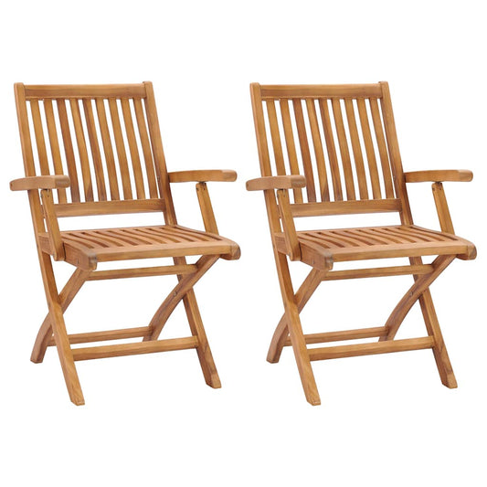 Folding Chairs Solid Teak Wood With armrest 2