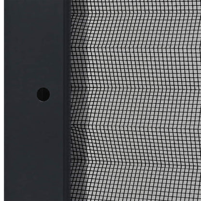 Plisse Insect Screen for Windows Aluminium Anthracite 80 cm 120 cm