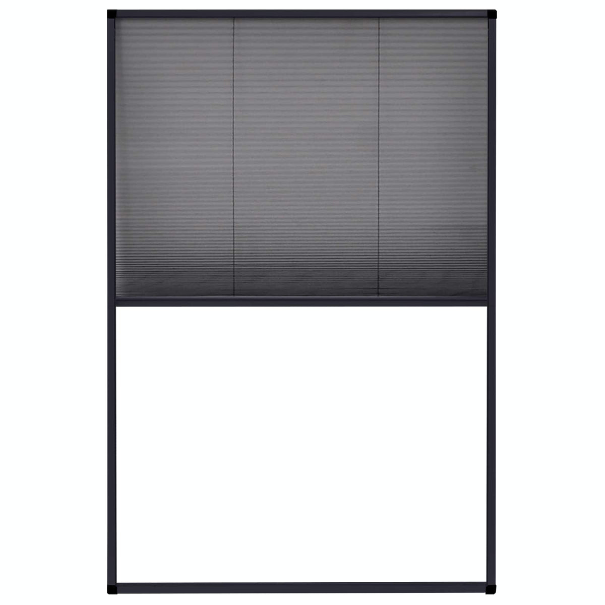 Plisse Insect Screen for Windows Aluminium Anthracite 80 cm 120 cm