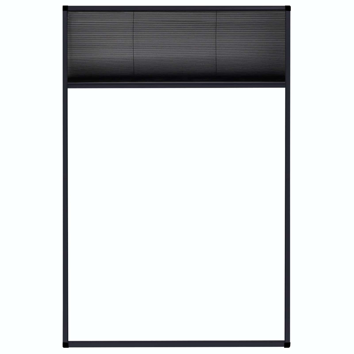 Plisse Insect Screen for Windows Aluminium Anthracite 80 cm 120 cm