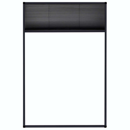 Plisse Insect Screen for Windows Aluminium Anthracite 80 cm 120 cm