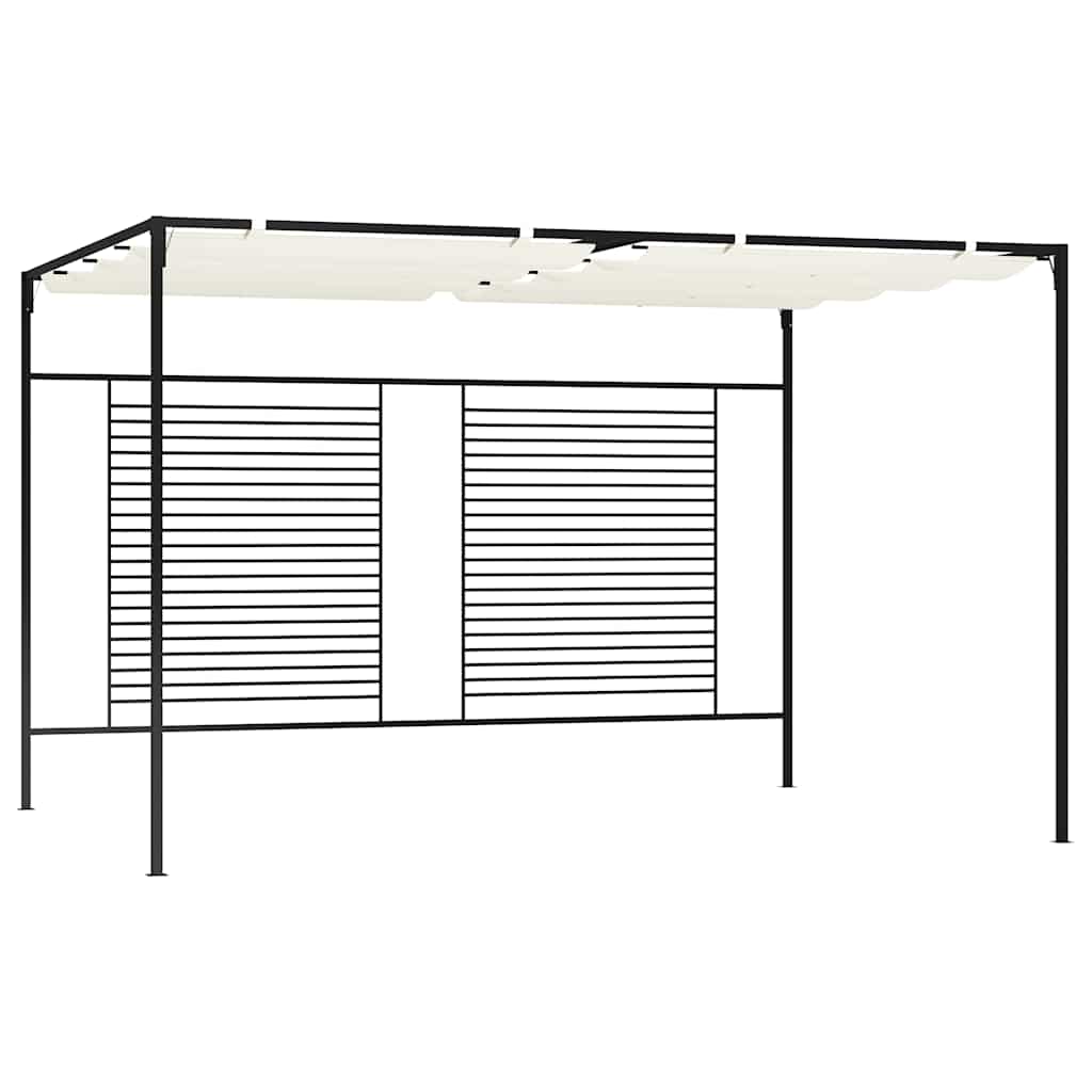 vidaXL Gazebo with Retractable Roof 3x4x2,3 m Cream 180 g/m² 1