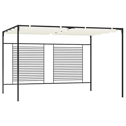 vidaXL Gazebo with Retractable Roof 3x4x2,3 m Cream 180 g/m² 1
