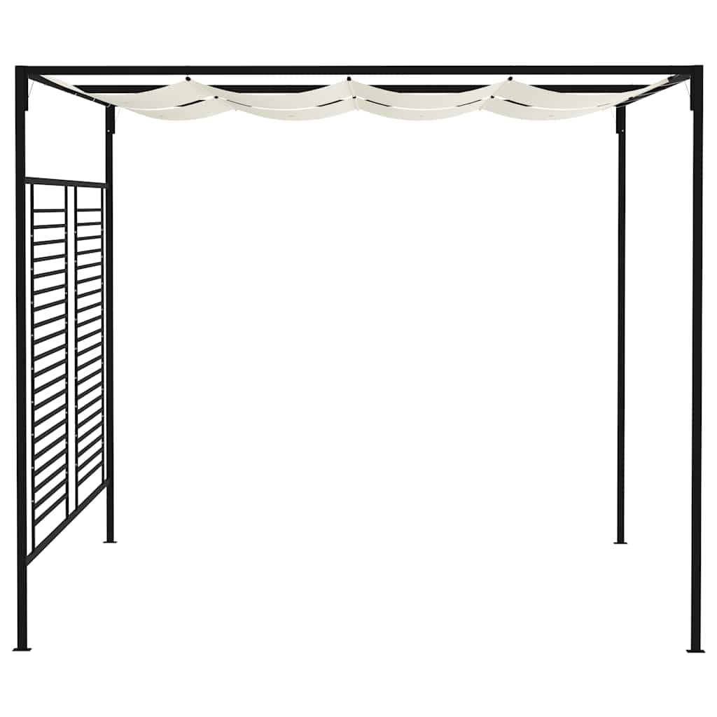 vidaXL Gazebo with Retractable Roof 3x4x2,3 m Cream 180 g/m² 4