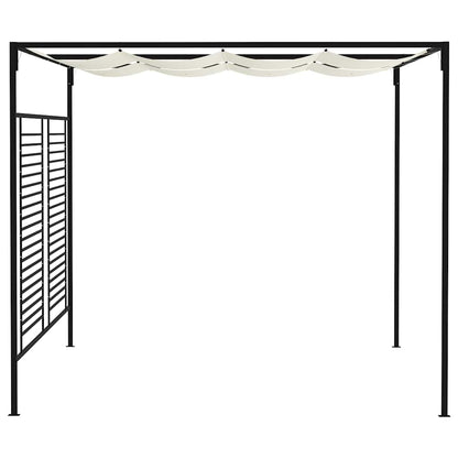 vidaXL Gazebo with Retractable Roof 3x4x2,3 m Cream 180 g/m² 4