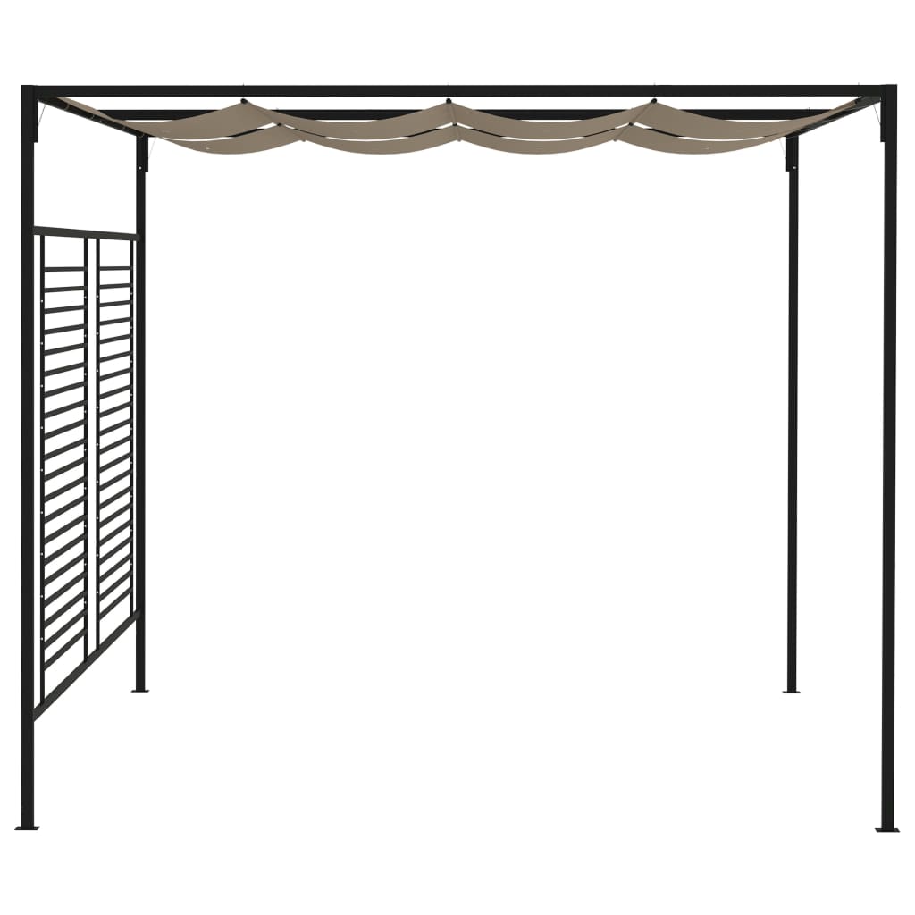 vidaXL Gazebo with Retractable Roof 3x4x2,3 m Taupe 180 g/m² 3