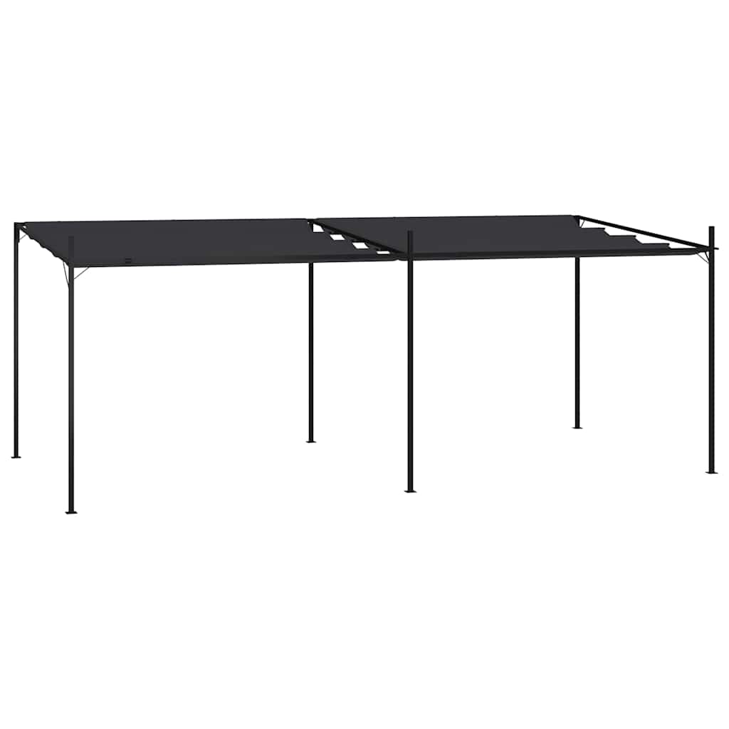 vidaXL Gazebo with Retractable Roof 600x300x233 cm Anthracite 1