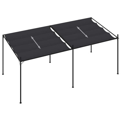 vidaXL Gazebo with Retractable Roof 600x300x233 cm Anthracite 5