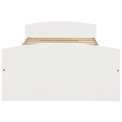 vidaXL Bed Frame with 2 Drawers without Mattress White 90x200 cm 3