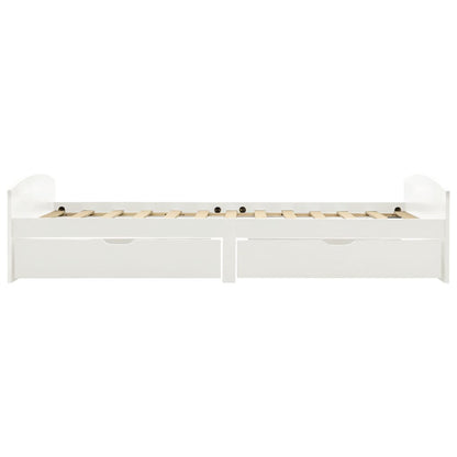 vidaXL Bed Frame with 2 Drawers without Mattress White 90x200 cm 4