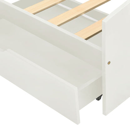 vidaXL Bed Frame with 2 Drawers without Mattress White 90x200 cm 6