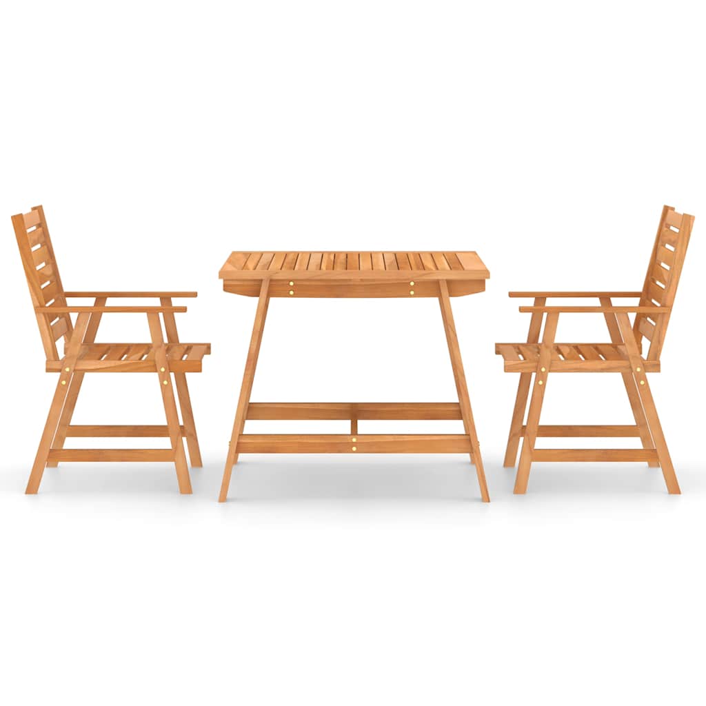 vidaXL 3 Piece Garden Dining Set Solid Acacia Wood 3