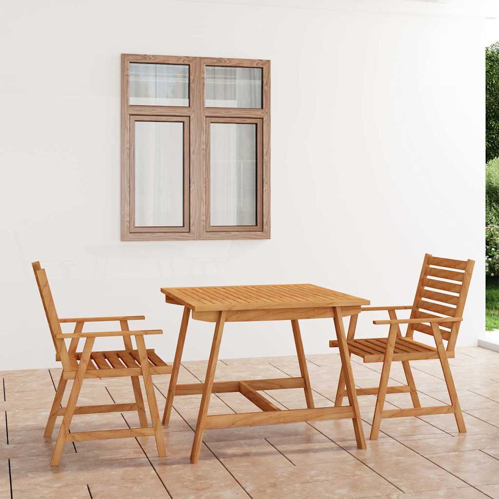 vidaXL 3 Piece Garden Dining Set Solid Acacia Wood 1
