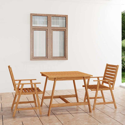 vidaXL 3 Piece Garden Dining Set Solid Acacia Wood 1