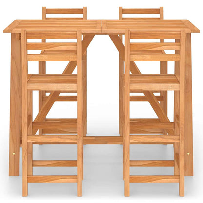 vidaXL 5 Piece Outdoor Bar Set Solid Acacia Wood 3