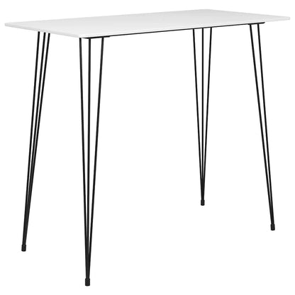 vidaXL Bar Set | White | MDF, Steel, Reclaimed wood | Footrest | Bar Set 2