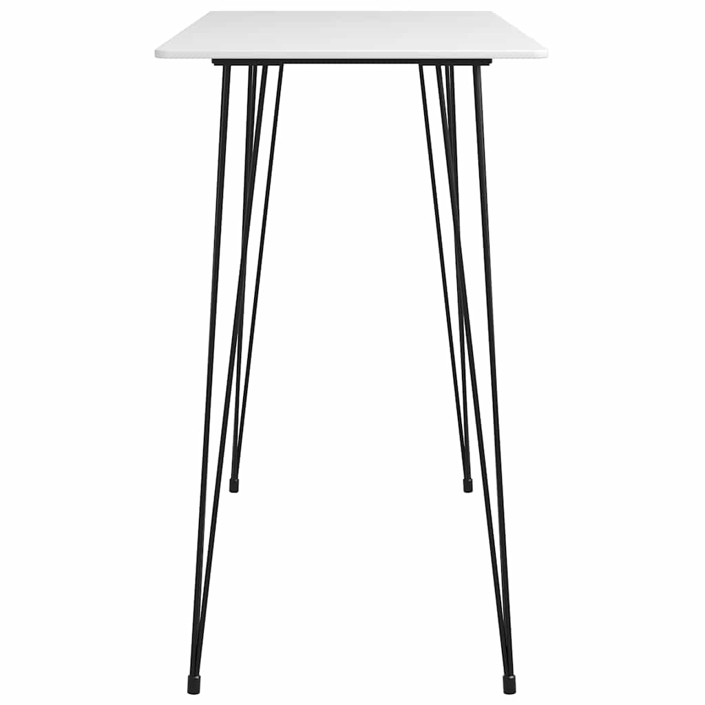 vidaXL Bar Set | White | MDF, Steel, Reclaimed wood | Footrest | Bar Set 4