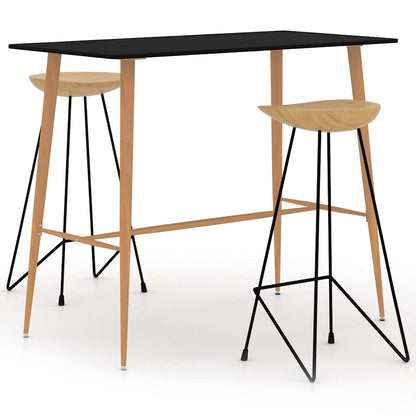 vidaXL 3 Piece Bar Set Black 1