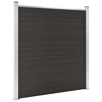 vidaXL Fence Panel WPC 175x186 cm Black